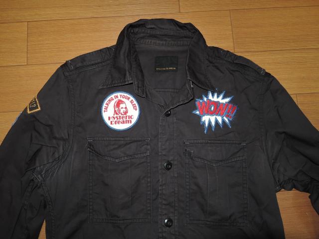 ヒステリックグラマーHYSTERIC GLAMOURミリタリー系シャツM黒 < ブランド  ヒステリックグラマーHYSTERIC GLAMOURミリタリー系シャツM黒 < ブランドの
