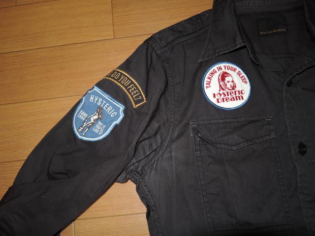 ヒステリックグラマーHYSTERIC GLAMOURミリタリー系シャツM黒 < ブランド  ヒステリックグラマーHYSTERIC GLAMOURミリタリー系シャツM黒 < ブランドの