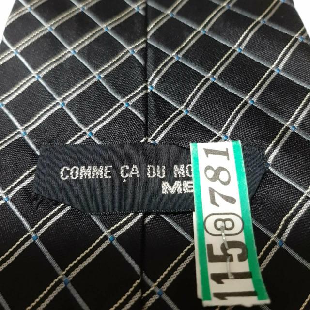 COMME CA DU MODE コムサ デ モード ネクタイ  黒 < 男性ファッション  COMME CA DU MODE コムサ デ モード ネクタイ  黒 < 男性ファッションの