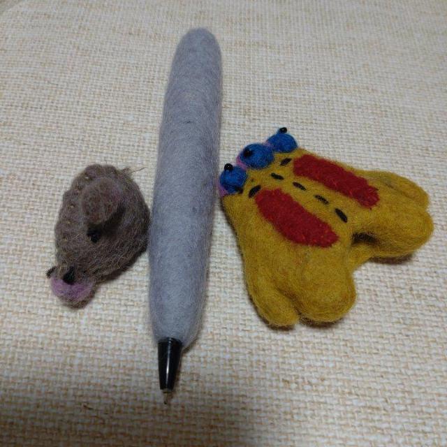 フェルト製 ブローチ&指人形&ボールペンセット < 女性アクセサリー/時計  フェルト製 ブローチ&指人形&ボールペンセット  < 女性アクセサリー/時計の
