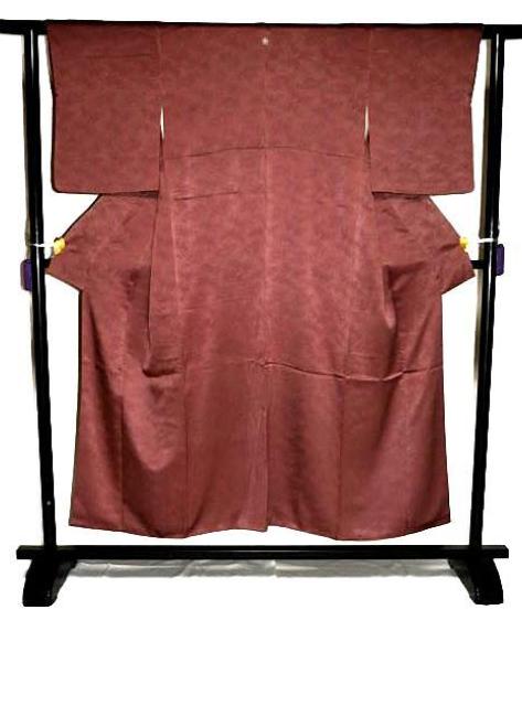 【最高級】美品 濃紅色 1つ紋 色無地 身丈152.5cm 裄丈60.5cm T3431 < 女性ファッション  【最高級】美品 濃紅色 1つ紋 色無地 身丈152.5cm 裄丈60.5cm T3431 < 女性ファッションの