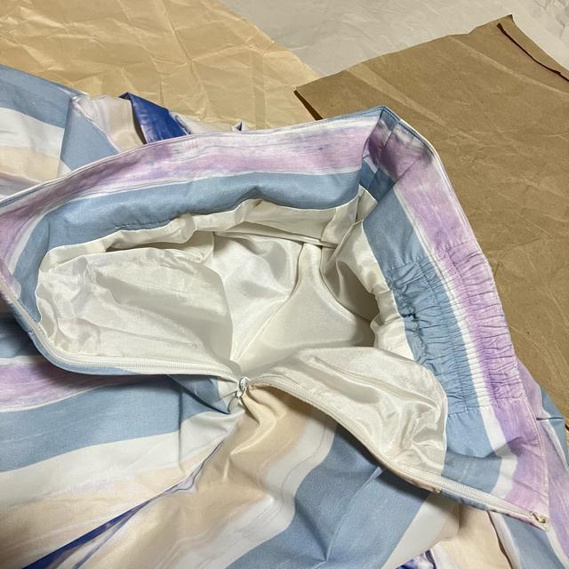 【Doneeyu / ドニーユ】 手描き風ストライプ 膝丈フレアスカート 36 < 女性ファッション 【Doneeyu / ドニーユ】 手描き風ストライプ 膝丈フレアスカート 36 < 女性ファッションの