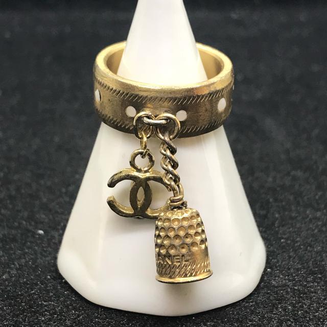 レア シャネル ベルモチーフ&CoCo メタルリング ゴールド 約12号 < ブランド  レア シャネル ベルモチーフ&CoCo メタルリング ゴールド 約12号  < ブランドの