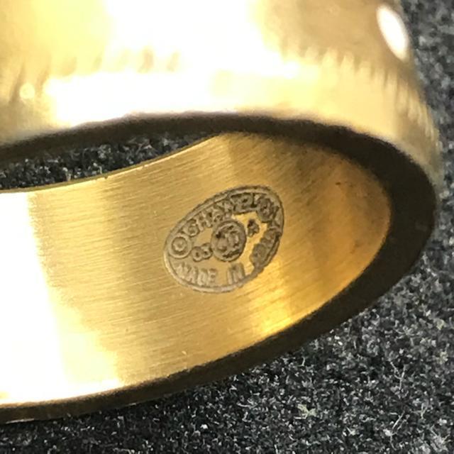 レア シャネル ベルモチーフ&CoCo メタルリング ゴールド 約12号 < ブランド  レア シャネル ベルモチーフ&CoCo メタルリング ゴールド 約12号 < ブランドの