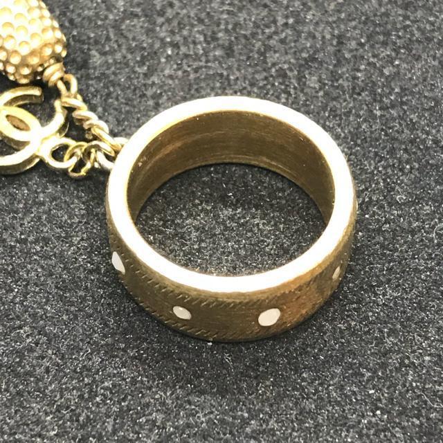 レア シャネル ベルモチーフ&CoCo メタルリング ゴールド 約12号 < ブランド  レア シャネル ベルモチーフ&CoCo メタルリング ゴールド 約12号 < ブランドの