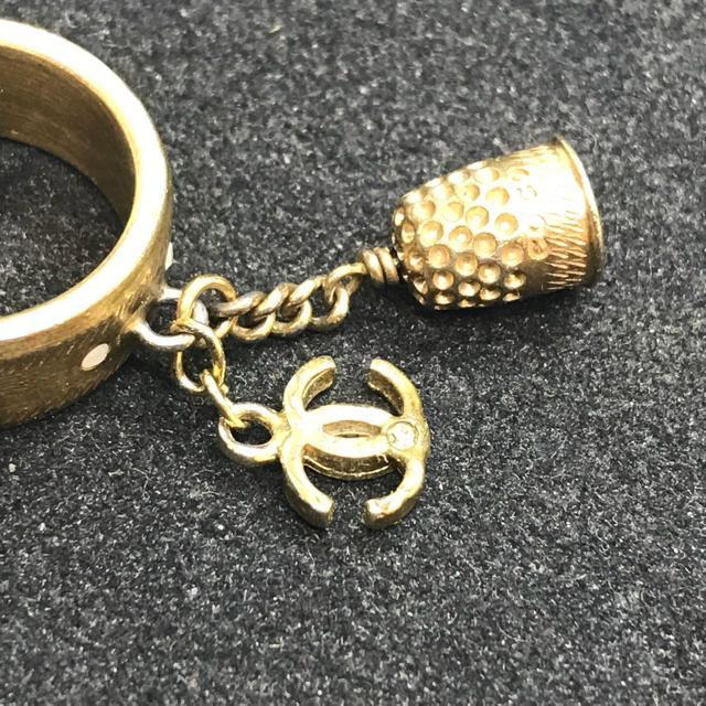 レア シャネル ベルモチーフ&CoCo メタルリング ゴールド 約12号 < ブランド  レア シャネル ベルモチーフ&CoCo メタルリング ゴールド 約12号 < ブランドの