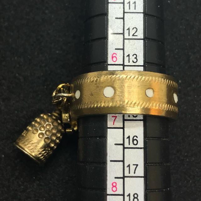 レア シャネル ベルモチーフ&CoCo メタルリング ゴールド 約12号 < ブランド  レア シャネル ベルモチーフ&CoCo メタルリング ゴールド 約12号 < ブランドの