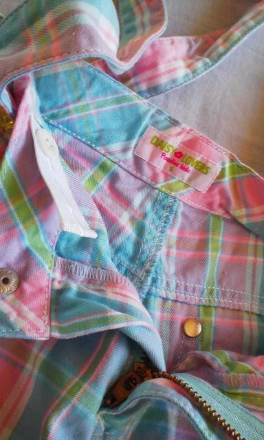 ☆新品同様☆デイジーラバーズ☆パステルチェック吊りズボン☆110 < キッズ/ベビー  ☆新品同様☆デイジーラバーズ☆パステルチェック吊りズボン☆110 < キッズ/ベビーの