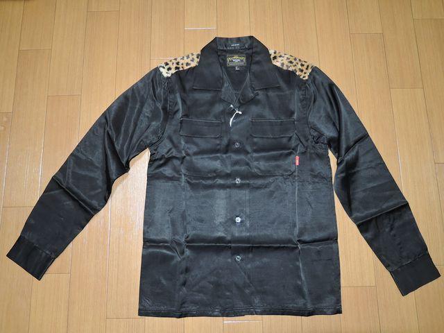 新品WTAPSダブルタップスレオパード切替レーヨンシャツ黒Sヒョウ < ブランド 新品WTAPSダブルタップスレオパード切替レーヨンシャツ黒Sヒョウ < ブランドの