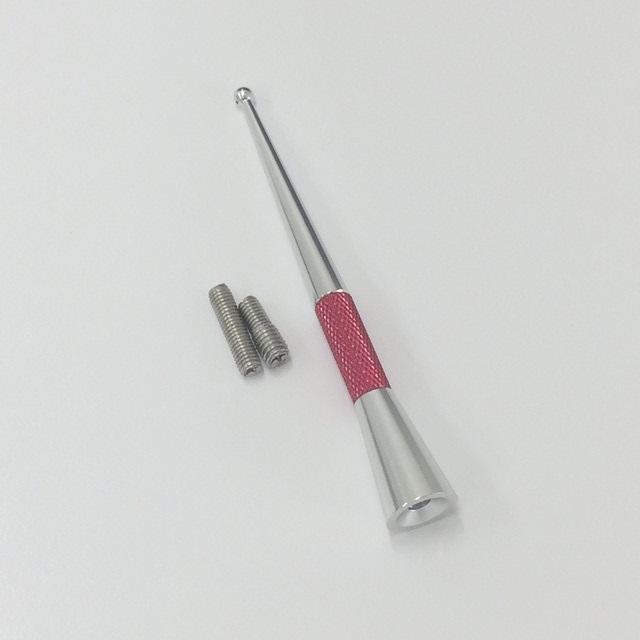 ルーフアンテナ シルバーXレッド ショート ポール ヘリカル < 自動車/バイク ルーフアンテナ シルバーXレッド ショート ポール ヘリカル < 自動車/バイク