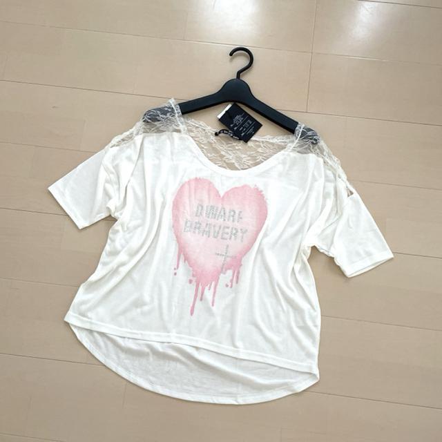 新品 レース切替 カットソー Tシャツ トップス < 女性ファッション  新品 レース切替 カットソー Tシャツ トップス  < 女性ファッションの