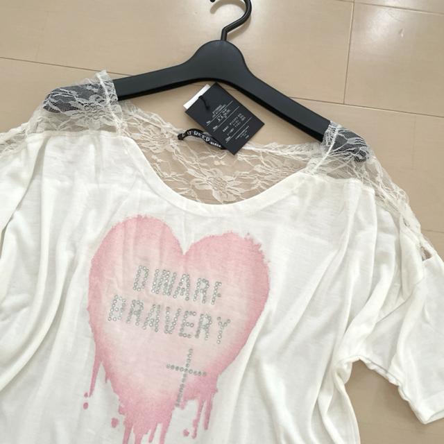 新品 レース切替 カットソー Tシャツ トップス < 女性ファッション  新品 レース切替 カットソー Tシャツ トップス < 女性ファッションの