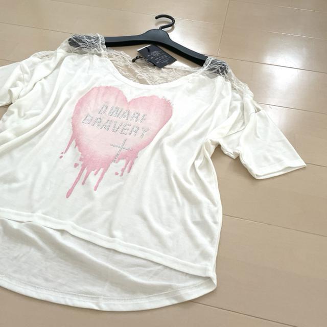新品 レース切替 カットソー Tシャツ トップス < 女性ファッション  新品 レース切替 カットソー Tシャツ トップス < 女性ファッションの