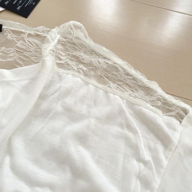 新品 レース切替 カットソー Tシャツ トップス < 女性ファッション  新品 レース切替 カットソー Tシャツ トップス < 女性ファッションの