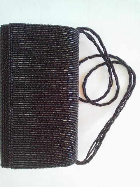 ブラック ビーズハンドバッグ サイズ:17p×10p×5p < 女性ファッション  ブラック ビーズハンドバッグ サイズ:17p×10p×5p  < 女性ファッションの