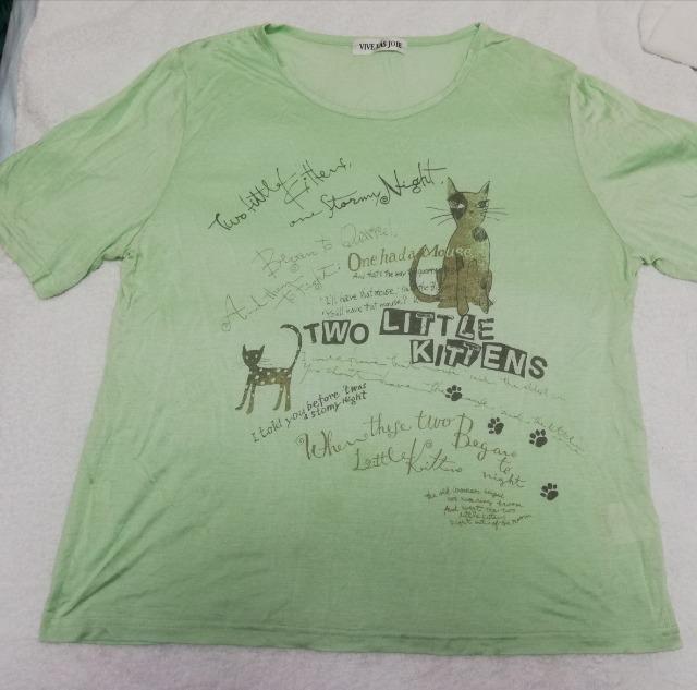 送料無料 日本製 可愛い猫ちゃん Tシャツ ネコ ねこ サイズ L < 女性ファッション  送料無料 日本製 可愛い猫ちゃん Tシャツ ネコ ねこ サイズ L < 女性ファッションの