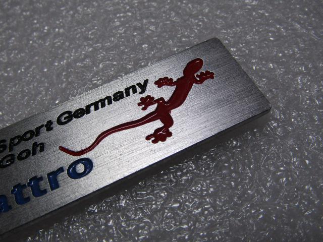 ●Audi アウディ クワトロ sport Team quattroアルミ製 着色仕上げ B エンブレム < 自動車/バイク ●Audi アウディ クワトロ sport Team quattroアルミ製 着色仕上げ B エンブレム < 自動車/バイク