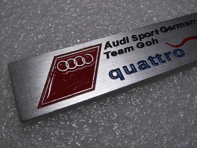 ●Audi アウディ クワトロ sport Team quattroアルミ製 着色仕上げ B エンブレム < 自動車/バイク ●Audi アウディ クワトロ sport Team quattroアルミ製 着色仕上げ B エンブレム < 自動車/バイク