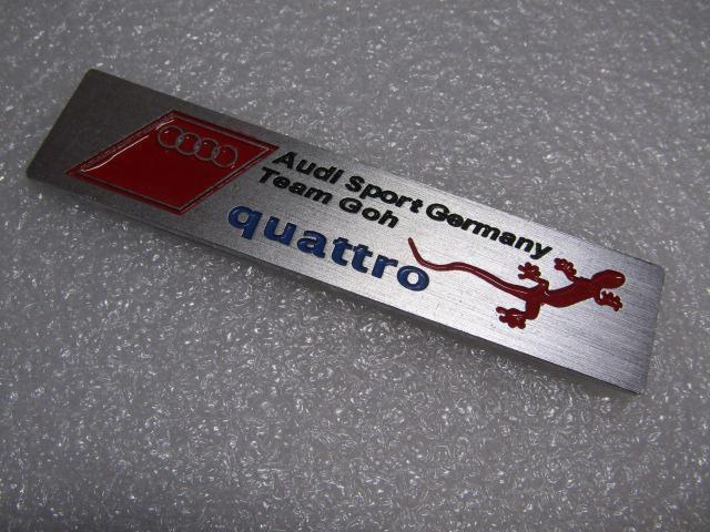 ●Audi アウディ クワトロ sport Team quattroアルミ製 着色仕上げ B エンブレム < 自動車/バイク ●Audi アウディ クワトロ sport Team quattroアルミ製 着色仕上げ B エンブレム < 自動車/バイク