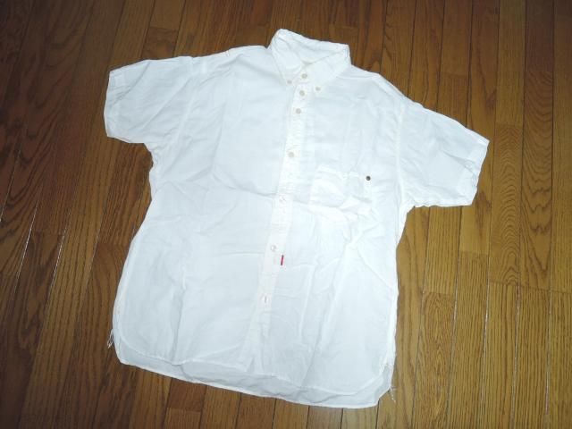 ANACHRONORM アナクロノーム 麻混 ワークシャツ 01 白 半袖シャツ < ブランド ANACHRONORM アナクロノーム 麻混 ワークシャツ 01 白 半袖シャツ < ブランドの