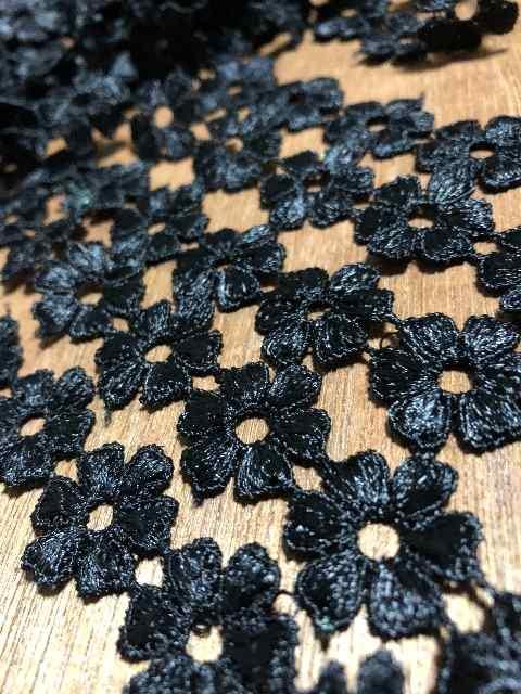12個連〈ぷっくりフラワー〉ブラックフラワーケミカルレース(28cm) < ペット/手芸/園芸  12個連〈ぷっくりフラワー〉ブラックフラワーケミカルレース(28cm) < ペット/手芸/園芸の