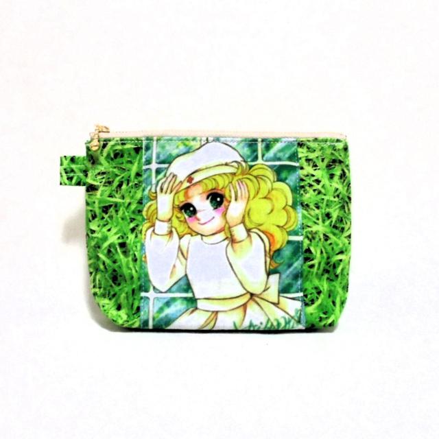 ◆キャンディキャンディ◆ナース×芝生グリーン◆ファスナーポーチ【ミニ】 < 女性ファッション  ◆キャンディキャンディ◆ナース×芝生グリーン◆ファスナーポーチ【ミニ】  < 女性ファッションの