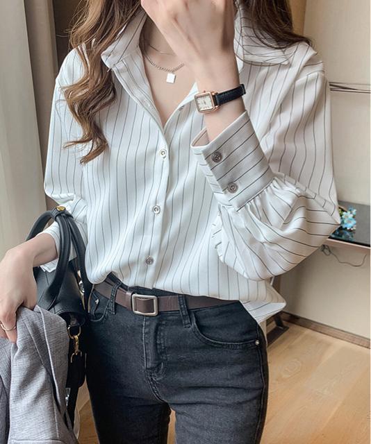 送料無料 新品 ストライプシャツブラウス レディース長袖 < 女性ファッション  送料無料 新品 ストライプシャツブラウス レディース長袖 < 女性ファッションの