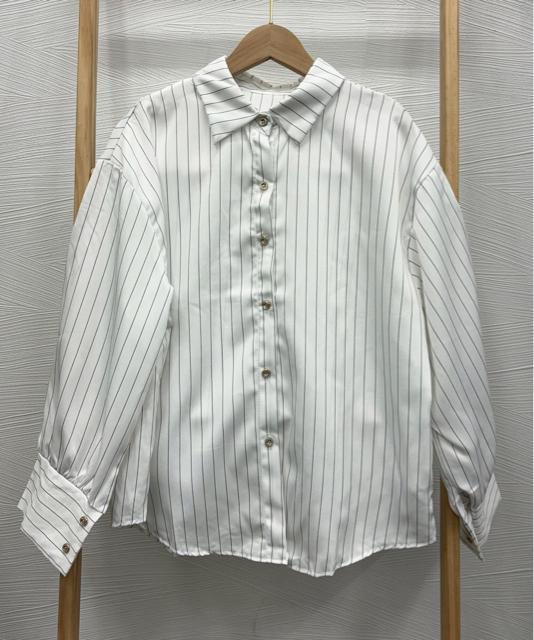 送料無料 新品 ストライプシャツブラウス レディース長袖 < 女性ファッション  送料無料 新品 ストライプシャツブラウス レディース長袖 < 女性ファッションの