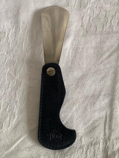 折りたたみ式靴ベラ インディゴ < 男性ファッション  折りたたみ式靴ベラ インディゴ < 男性ファッションの