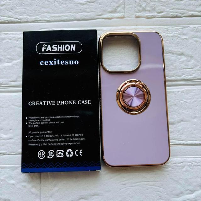 iPhone 15 Pro 用 ケース リング付き カバー 耐衝撃 パープル < 家電/AV iPhone 15 Pro 用 ケース リング付き カバー 耐衝撃 パープル < 家電/AVの