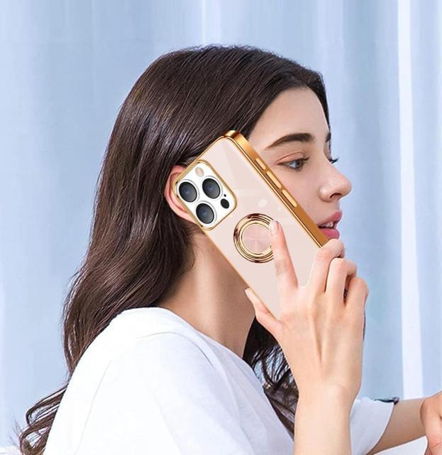 iPhone 15 Pro 用 ケース リング付き カバー 耐衝撃 パープル < 家電/AV iPhone 15 Pro 用 ケース リング付き カバー 耐衝撃 パープル < 家電/AVの