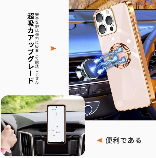 iPhone 15 Pro 用 ケース リング付き カバー 耐衝撃 パープル < 家電/AV iPhone 15 Pro 用 ケース リング付き カバー 耐衝撃 パープル < 家電/AVの
