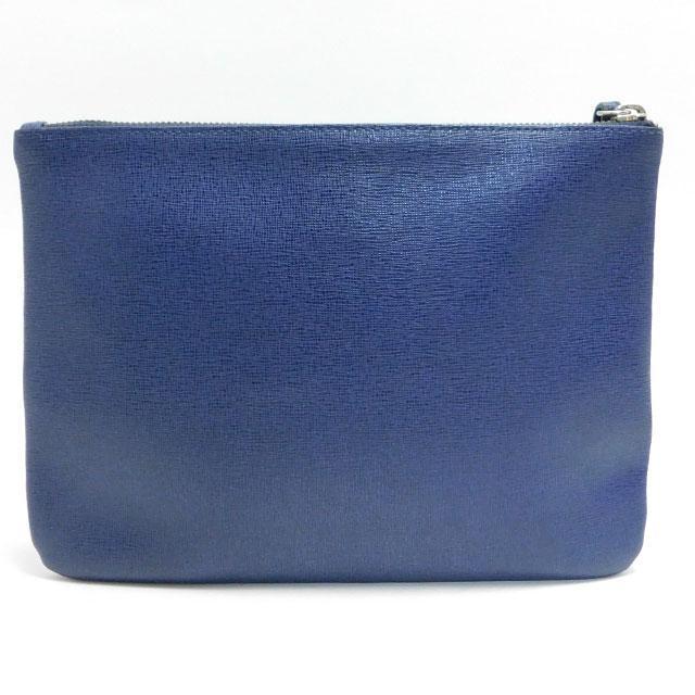 1000円 美品 FURLA フルラ クラッチバッグ セカンドバッグ ポーチ レザー 青 < ブランド 1000円 美品 FURLA フルラ クラッチバッグ セカンドバッグ ポーチ レザー 青 < ブランドの