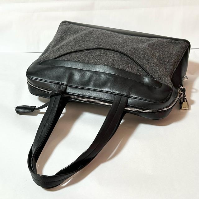 PRADA �v���_ �E�[�� ���U�[ �g�[�g �o�b�O �u���b�N �V���o�[���� ���|�� A4 ���[ ���΂� �� �u�����h�� 