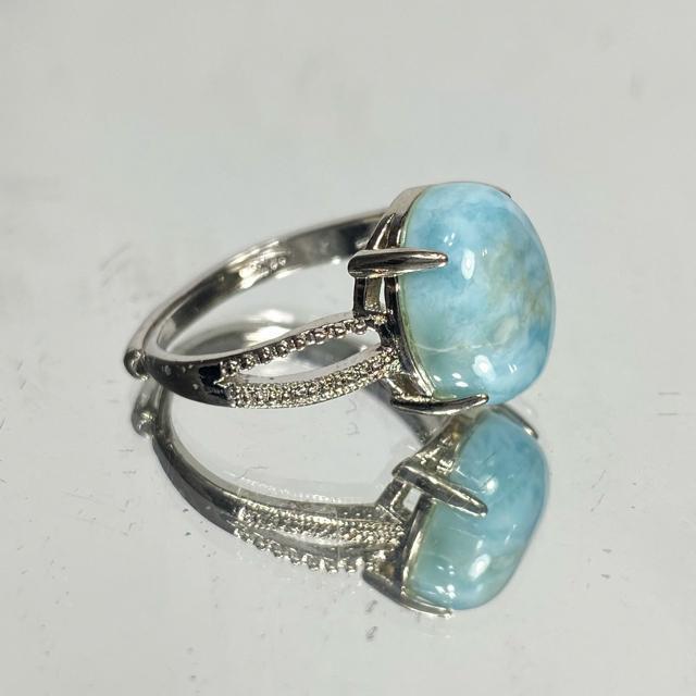 《No.R125》世界三大ヒーリングストーン ラリマー フリーサイズリング < 男性アクセサリー/時計  《No.R125》世界三大ヒーリングストーン ラリマー フリーサイズリング < 男性アクセサリー/時計の