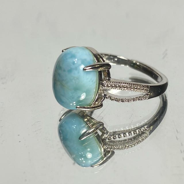 《No.R125》世界三大ヒーリングストーン ラリマー フリーサイズリング < 男性アクセサリー/時計  《No.R125》世界三大ヒーリングストーン ラリマー フリーサイズリング < 男性アクセサリー/時計の