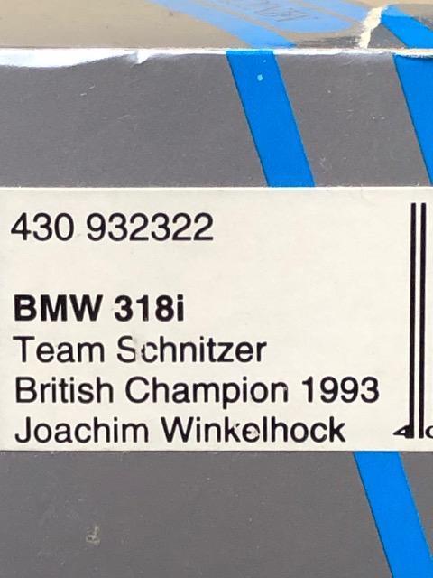 MINICHAMPS  BMW 318i Team Schnitzer British Champion 1993 < ホビー  MINICHAMPS  BMW 318i Team Schnitzer British Champion 1993 < ホビーの