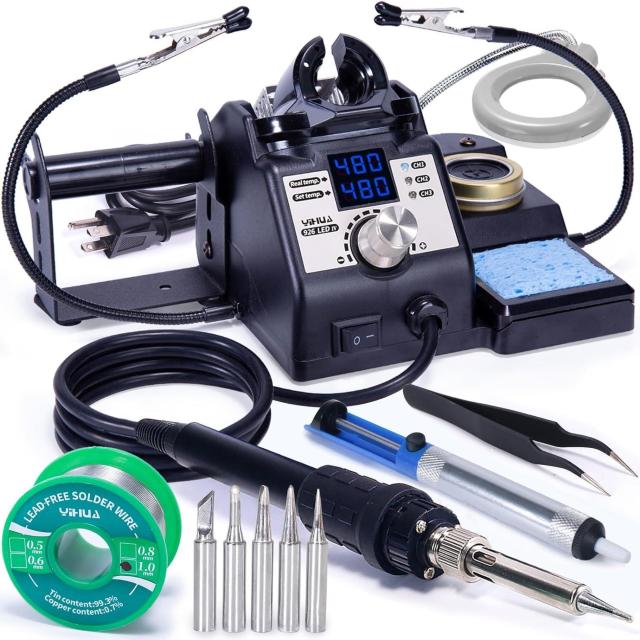 はんだこて デジタル表示 クリップと拡大鏡付き ダイヤル式(温度制御可 90°C ~ 480°C) < ペット/手芸/園芸  はんだこて デジタル表示 クリップと拡大鏡付き ダイヤル式(温度制御可 90°C ~ 480°C)  < ペット/手芸/園芸の