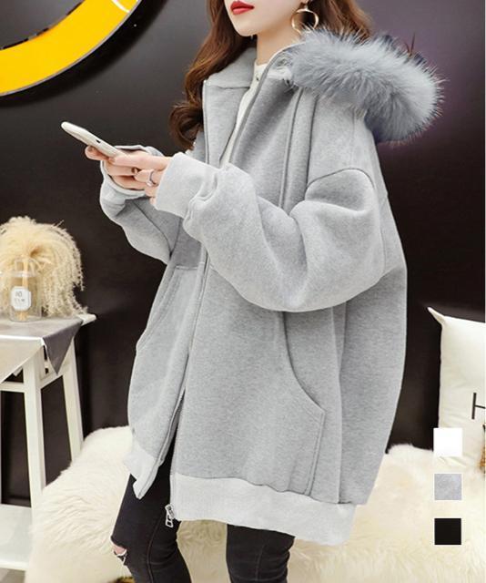 送料無料 新品 裏微起毛パーカージップアップ レディース < 女性ファッション  送料無料 新品 裏微起毛パーカージップアップ レディース  < 女性ファッションの