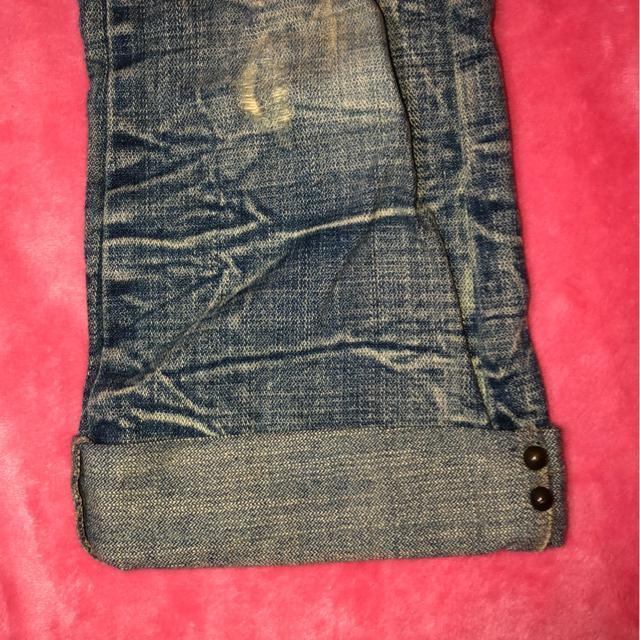 スタッズ付きダメージ加工 七分丈デニムパンツ < 女性ファッション スタッズ付きダメージ加工 七分丈デニムパンツ < 女性ファッションの