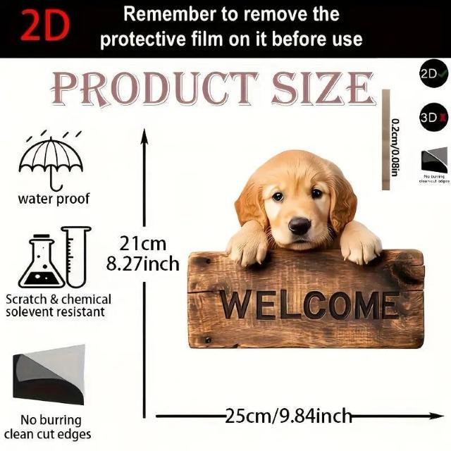 超お買い得490円★ 2D装飾サイン 21cm*25cm、ゴールデンレトリバーのロゴ、ウェルカムサイン < インテリア/ライフ  超お買い得490円★ 2D装飾サイン 21cm*25cm、ゴールデンレトリバーのロゴ、ウェルカムサイン < インテリア/ライフの