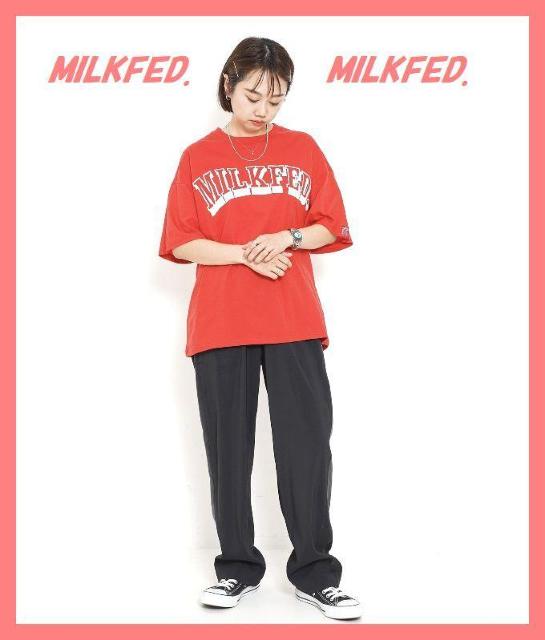 ☆ミルクフェド☆超美品☆完売アメカジビッグロゴ柔らかゆるTシャツ☆ < ブランド  ☆ミルクフェド☆超美品☆完売アメカジビッグロゴ柔らかゆるTシャツ☆ < ブランドの