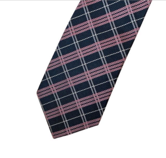 PANARA パナラ ネイビー ピンク チェック柄 ネクタイ シルク100% N2m < 女性ファッション PANARA パナラ ネイビー ピンク チェック柄 ネクタイ シルク100% N2m < 女性ファッションの