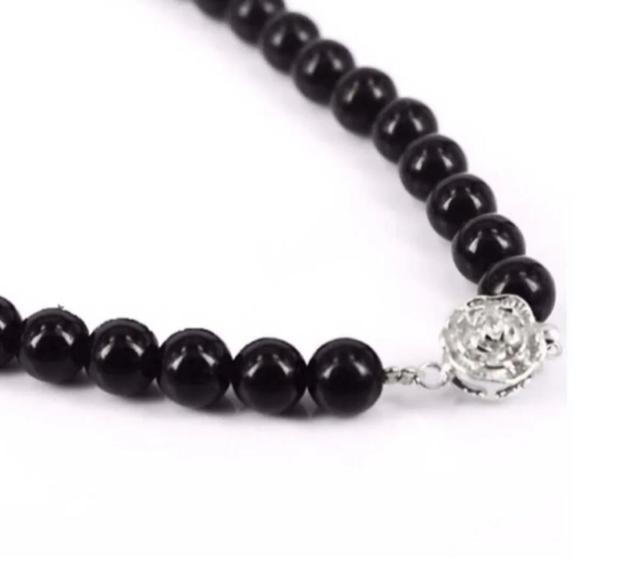 オニキス ネックレス10mm球 約40cm < 女性アクセサリー/時計  オニキス ネックレス10mm球 約40cm < 女性アクセサリー/時計の