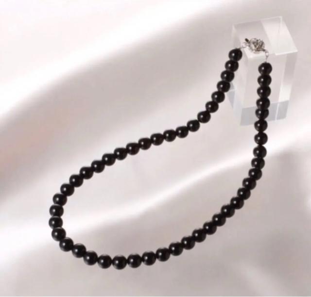 オニキス ネックレス10mm球 約40cm < 女性アクセサリー/時計  オニキス ネックレス10mm球 約40cm < 女性アクセサリー/時計の