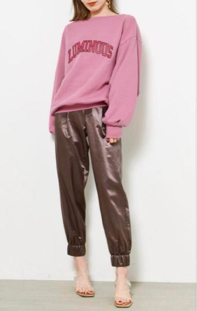 【新品】SNIDEL★スナイデル サテンイージーパンツ ジョガーパンツ ブラウン 茶 パンツ すっきり魅せる サイズ0 S < ブランド 【新品】SNIDEL★スナイデル サテンイージーパンツ ジョガーパンツ ブラウン 茶 パンツ すっきり魅せる サイズ0 S < ブランドの