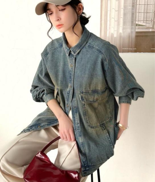 新品☆Classical Elf(クラシカルエルフ)デニムジャケット Gジャンビッグシルエットジャケット☆ < 女性ファッション 新品☆Classical Elf(クラシカルエルフ)デニムジャケット Gジャンビッグシルエットジャケット☆ < 女性ファッションの