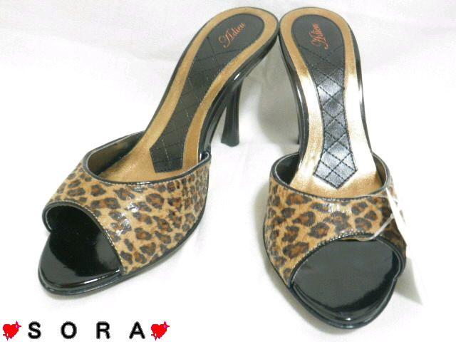 美脚♪大人気 エナメルヒョウ柄 ミュール < 女性ファッション 美脚♪大人気 エナメルヒョウ柄 ミュール < 女性ファッションの