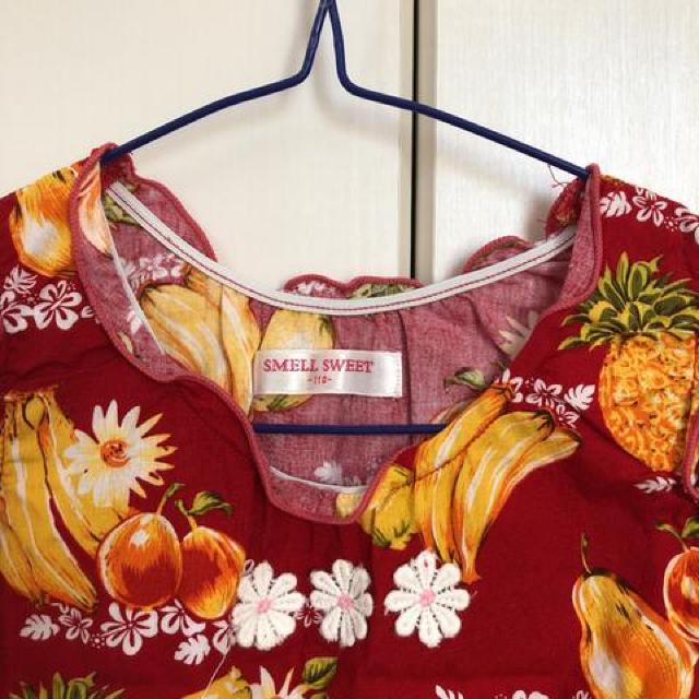 used子供服 トロピカルなワンピース サイズ110 < キッズ/ベビー  used子供服 トロピカルなワンピース サイズ110 < キッズ/ベビーの