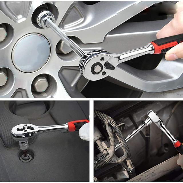 ソケットレンチセット ラチェットハンドル 六角ソケット 差込角6.35mm 1/4インチ ソケットセット レンチ ドライバー < 自動車/バイク ソケットレンチセット ラチェットハンドル 六角ソケット 差込角6.35mm 1/4インチ ソケットセット レンチ ドライバー < 自動車/バイク